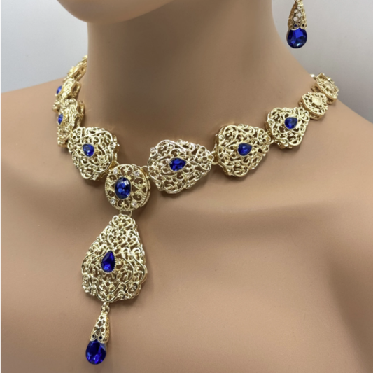 Parure traditionnelle bleu roi