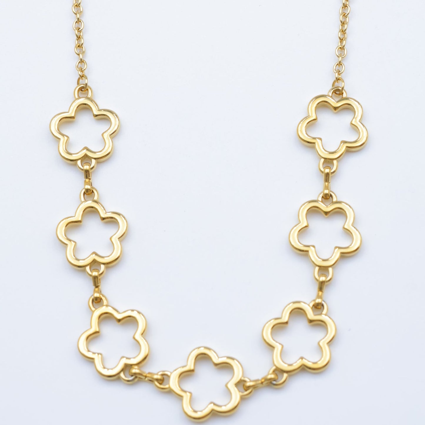 Collier Fleurs Chaînées – Bijou du quotidien en acier inoxydable | Mitsury