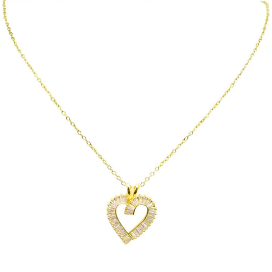 Collier cœur doré en acier inoxydable – Myrida | Mitsury