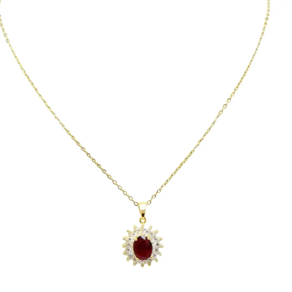 Collier rouge doré en acier inoxydable – Venylis | Mitsury