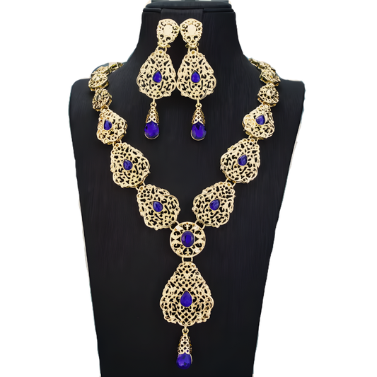 Parure traditionnelle bleu roi