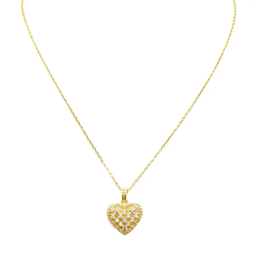 Collier cœur doré en acier inoxydable – Amarya | Mitsury