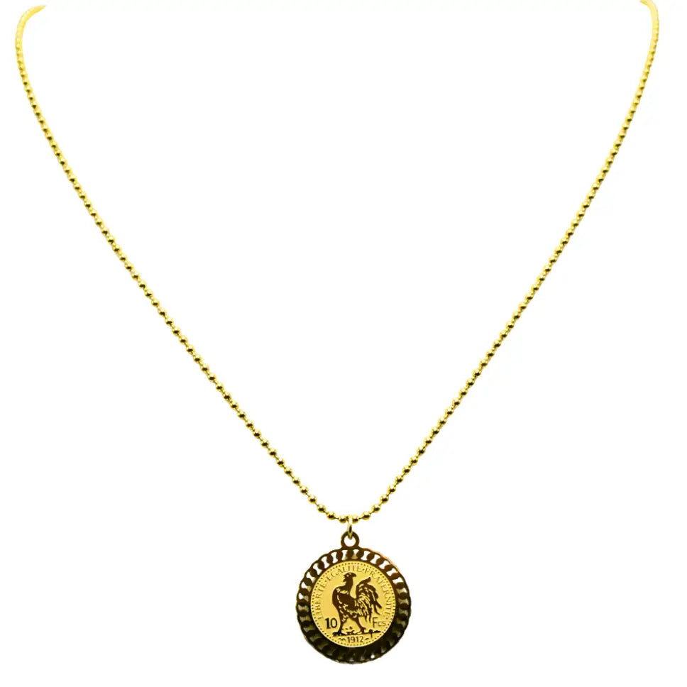 Collier coque dorée en acier inoxydable – Elayssia | Mitsury