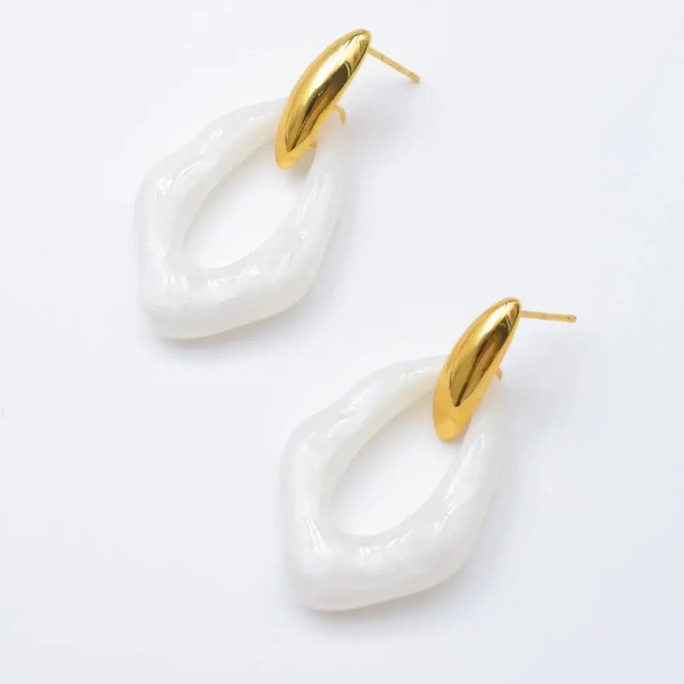 Boucles goutte nacrée – Lunava | Mitsury