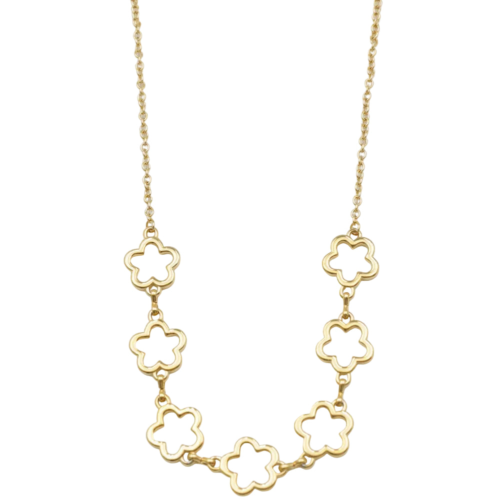 Collier Fleurs Chaînées – Bijou du quotidien en acier inoxydable | Mitsury