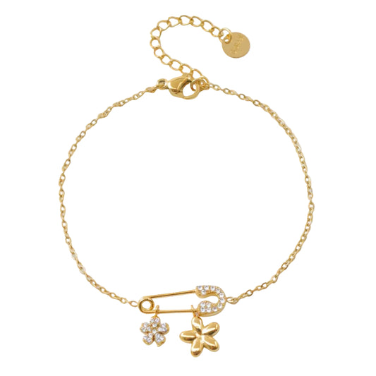 Bracelet Fleur Épinglé